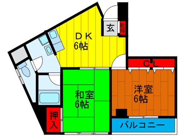 幸福ハイツの物件間取画像